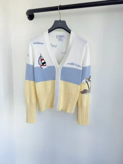 THOM BROWNE Sweaters White-Yellow-Blue S-L C40202609063603