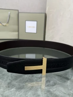 Alternative view of TOM FORD Belts Black-Gold A70202609070424