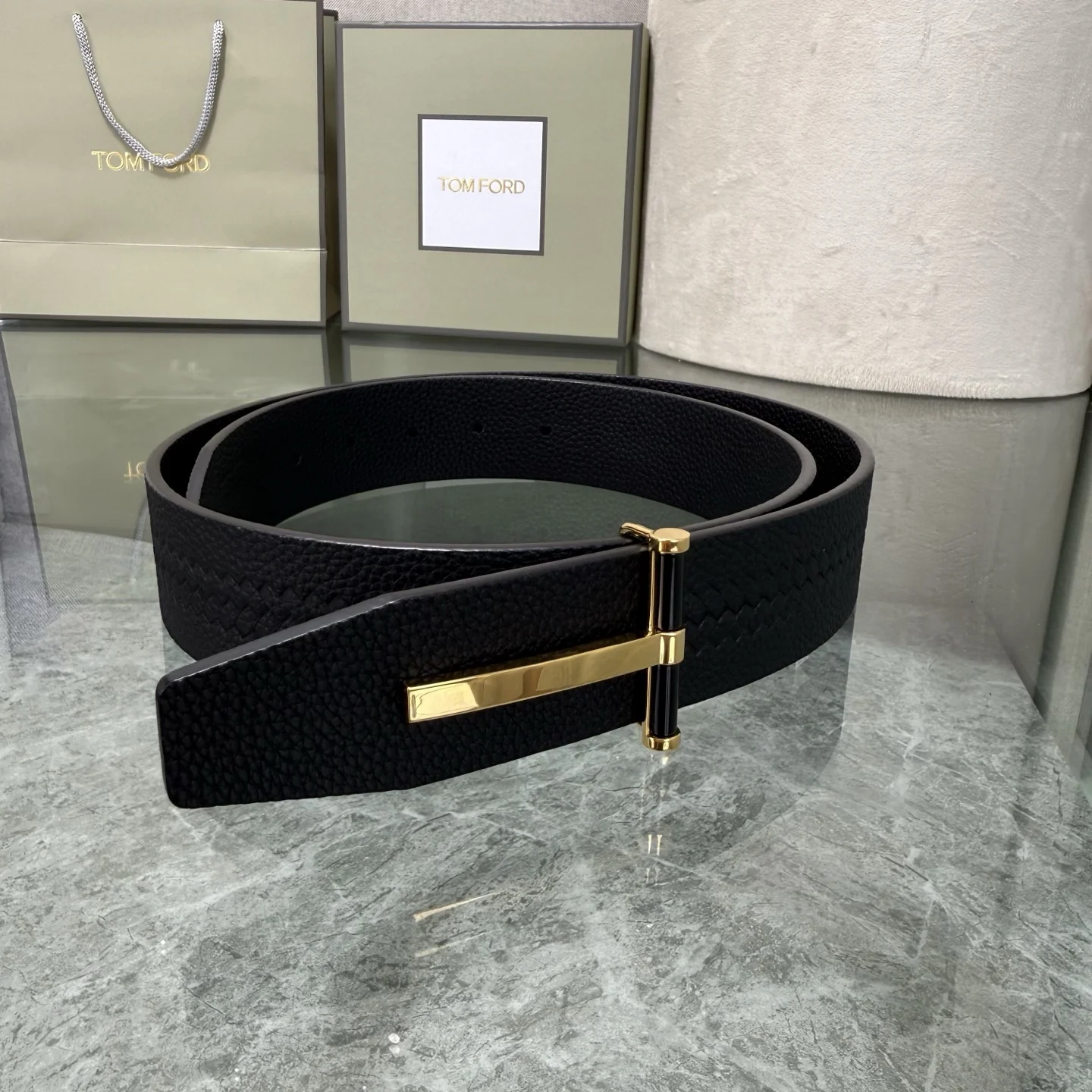Alternative view of TOM FORD Belts Black-Gold A80202609070383