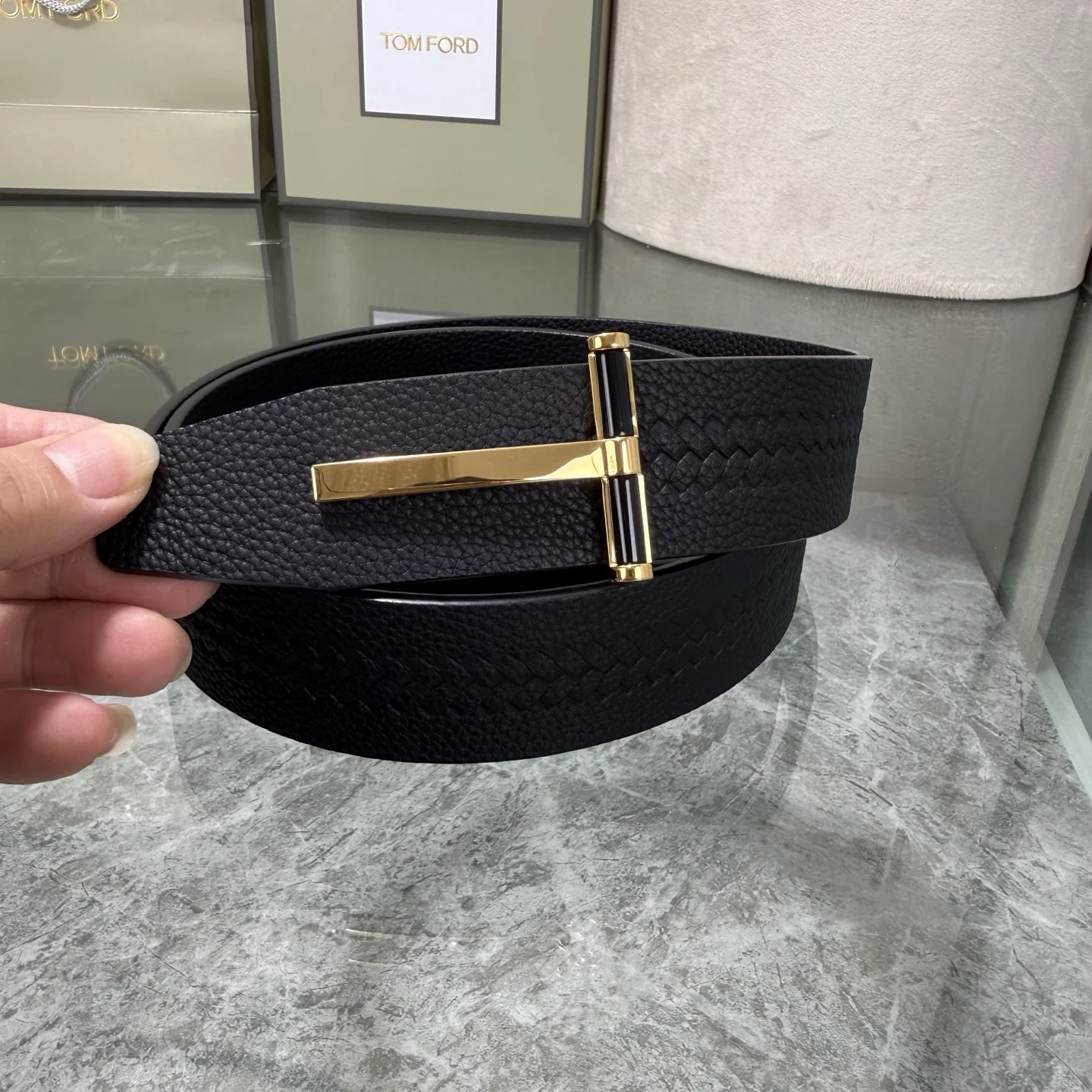 TOM FORD Belts Black-Gold A80202609070383 - Image 7