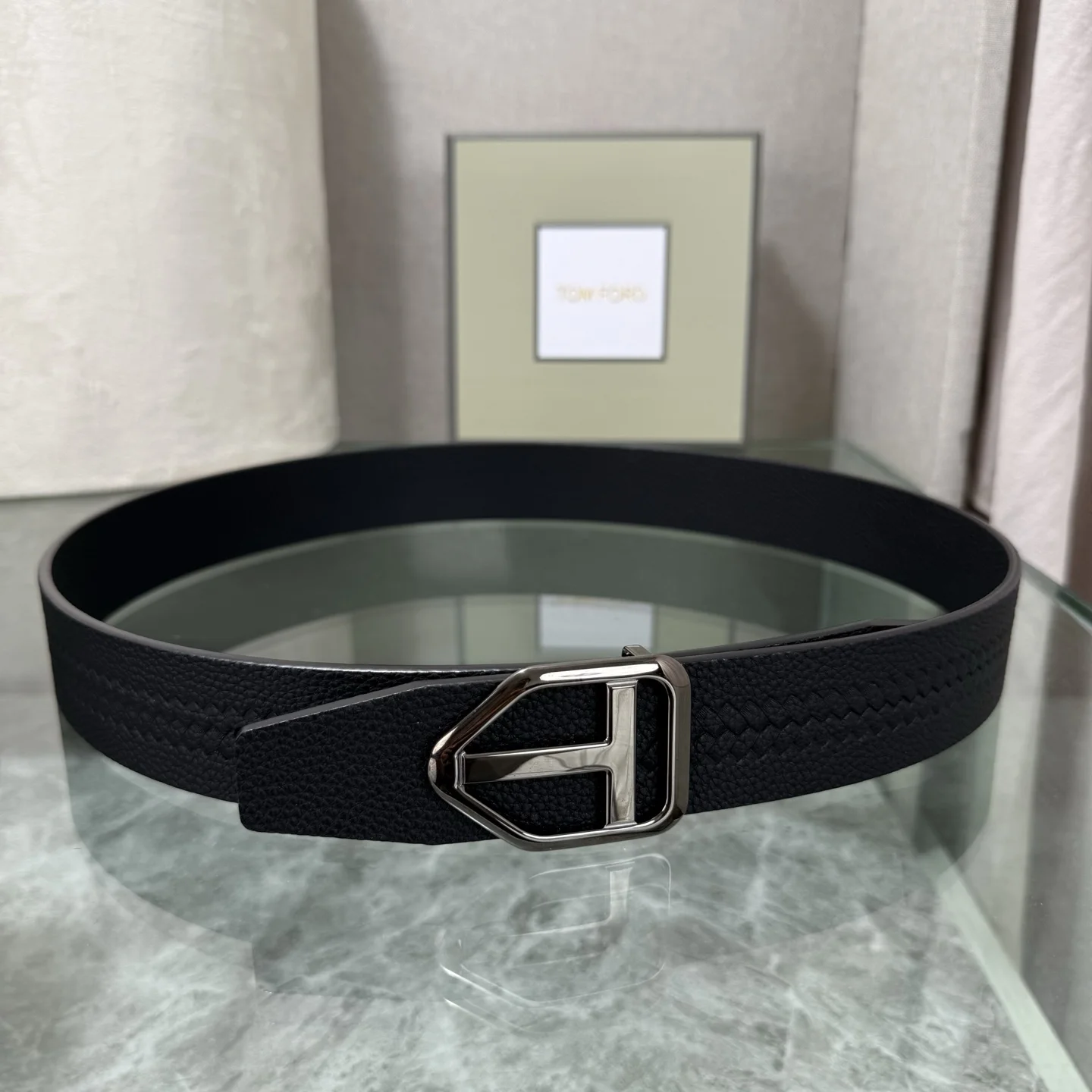 Alternative view of TOM FORD Belts Black-Gunmetal A70202609070142