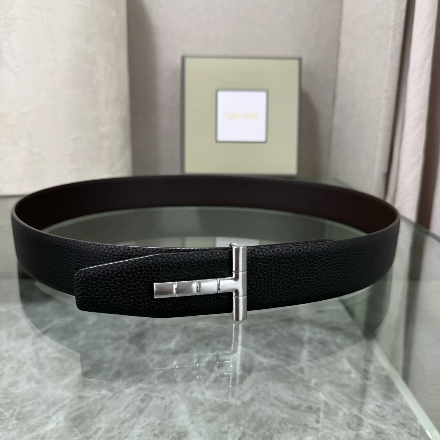 Alternative view of TOM FORD Belts Black-Silver A70202609070049