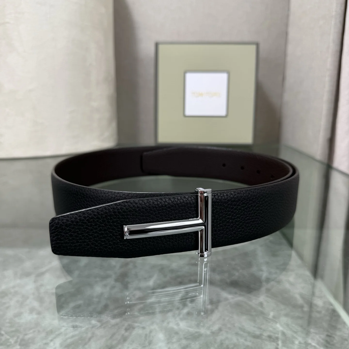 Alternative view of TOM FORD Belts Black-Silver A70202609070075