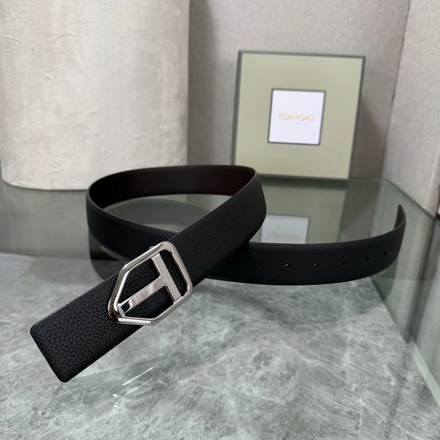 TOM FORD Belts Black-Silver A70202609070156 - Image 3