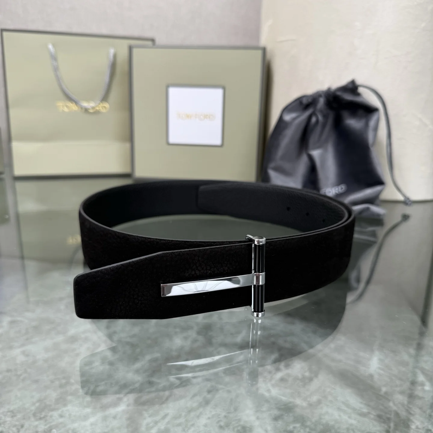 TOM FORD Belts Black-Silver A70202609070389