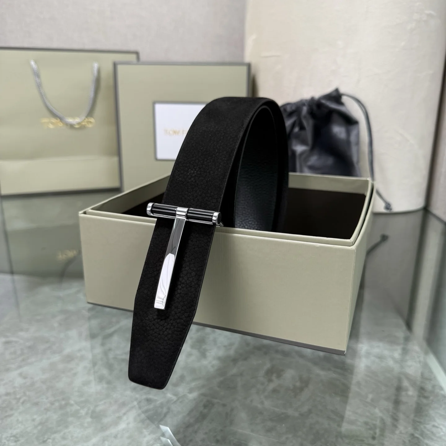 TOM FORD Belts Black-Silver A70202609070389 - Image 4
