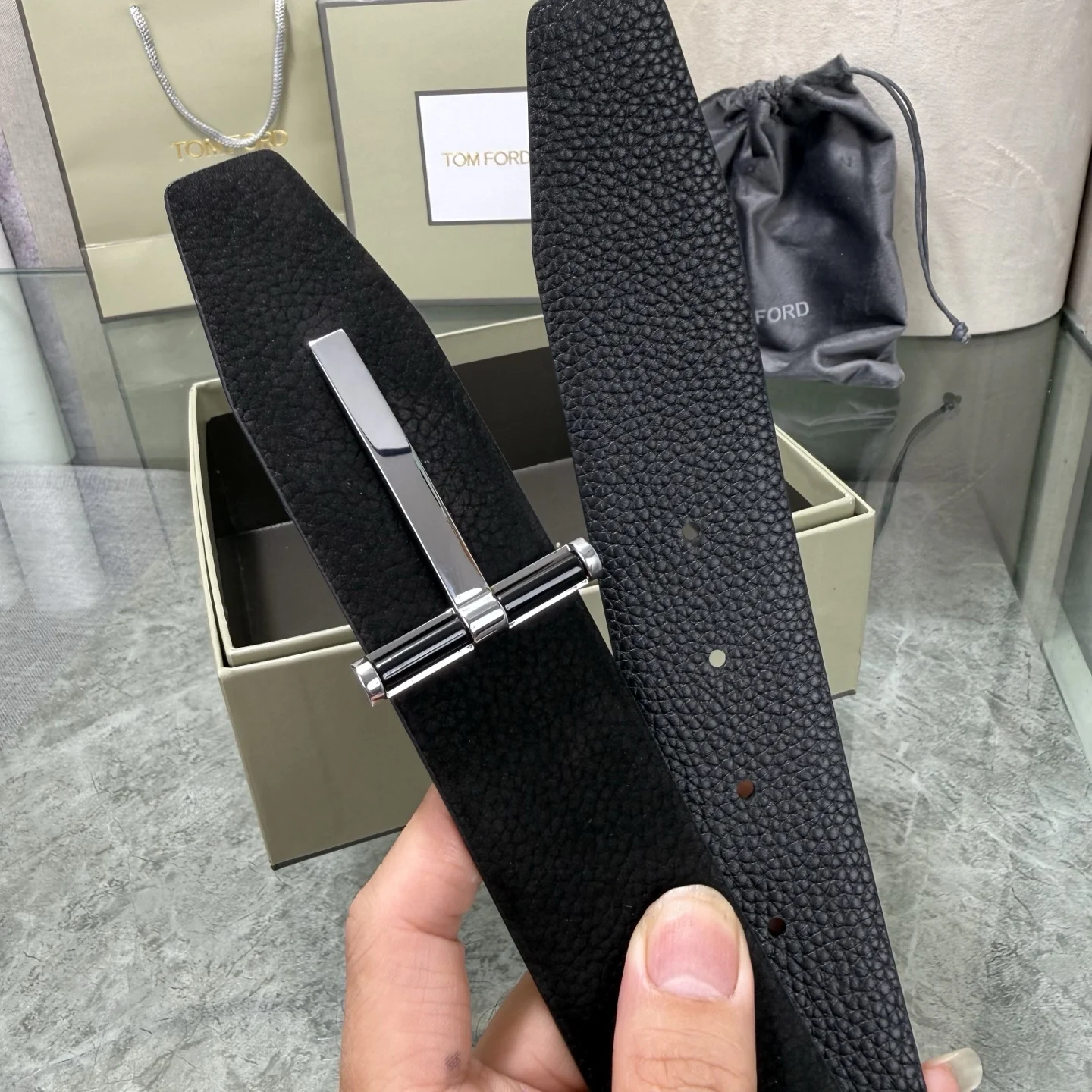 TOM FORD Belts Black-Silver A70202609070389 - Image 6