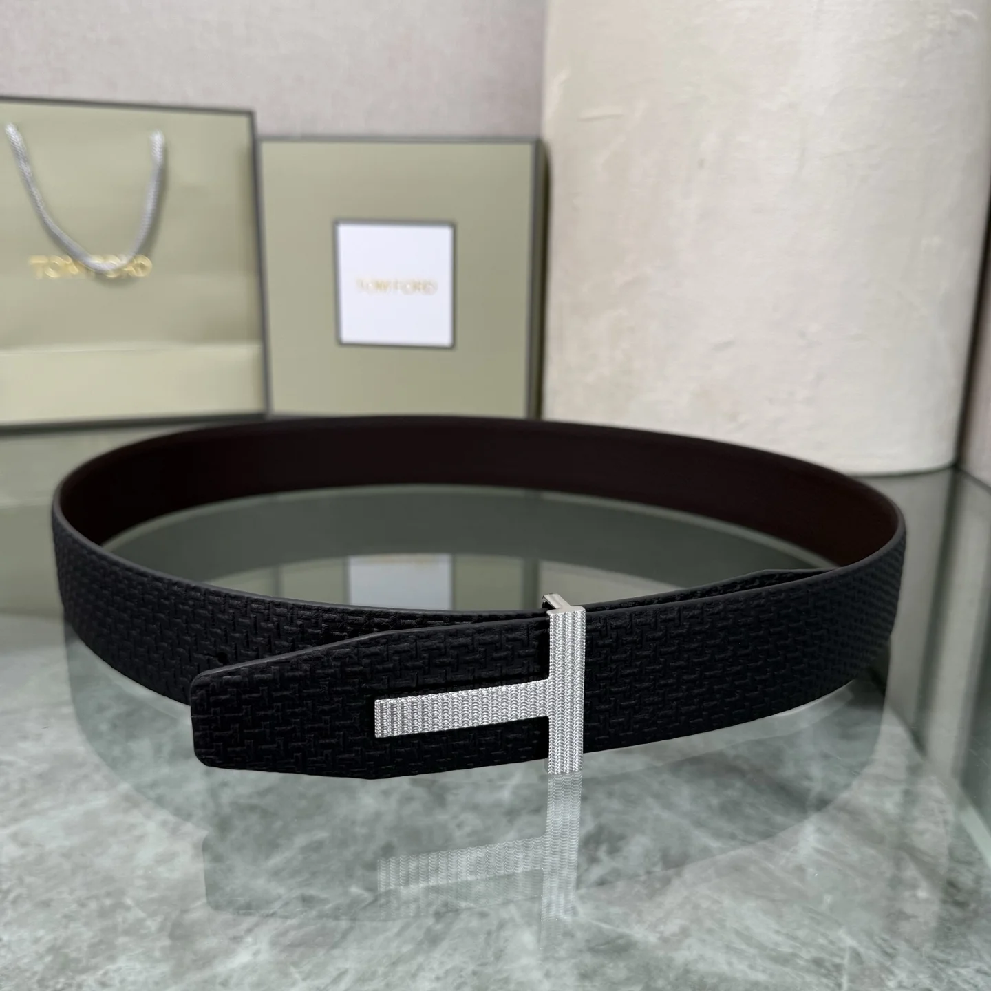 Alternative view of TOM FORD Belts Black-Silver A70202609070426