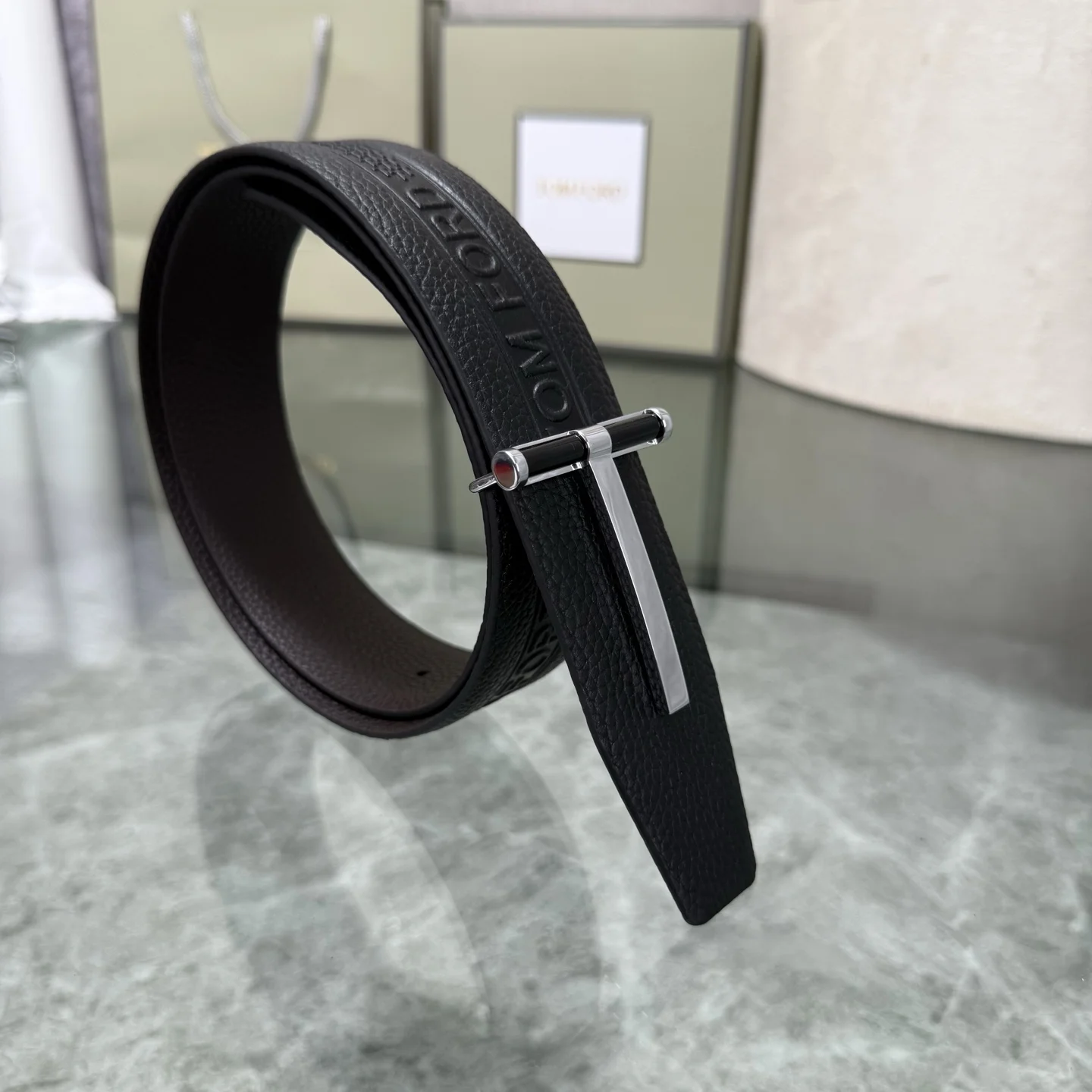 TOM FORD Belts Black-Silver A80202609070379