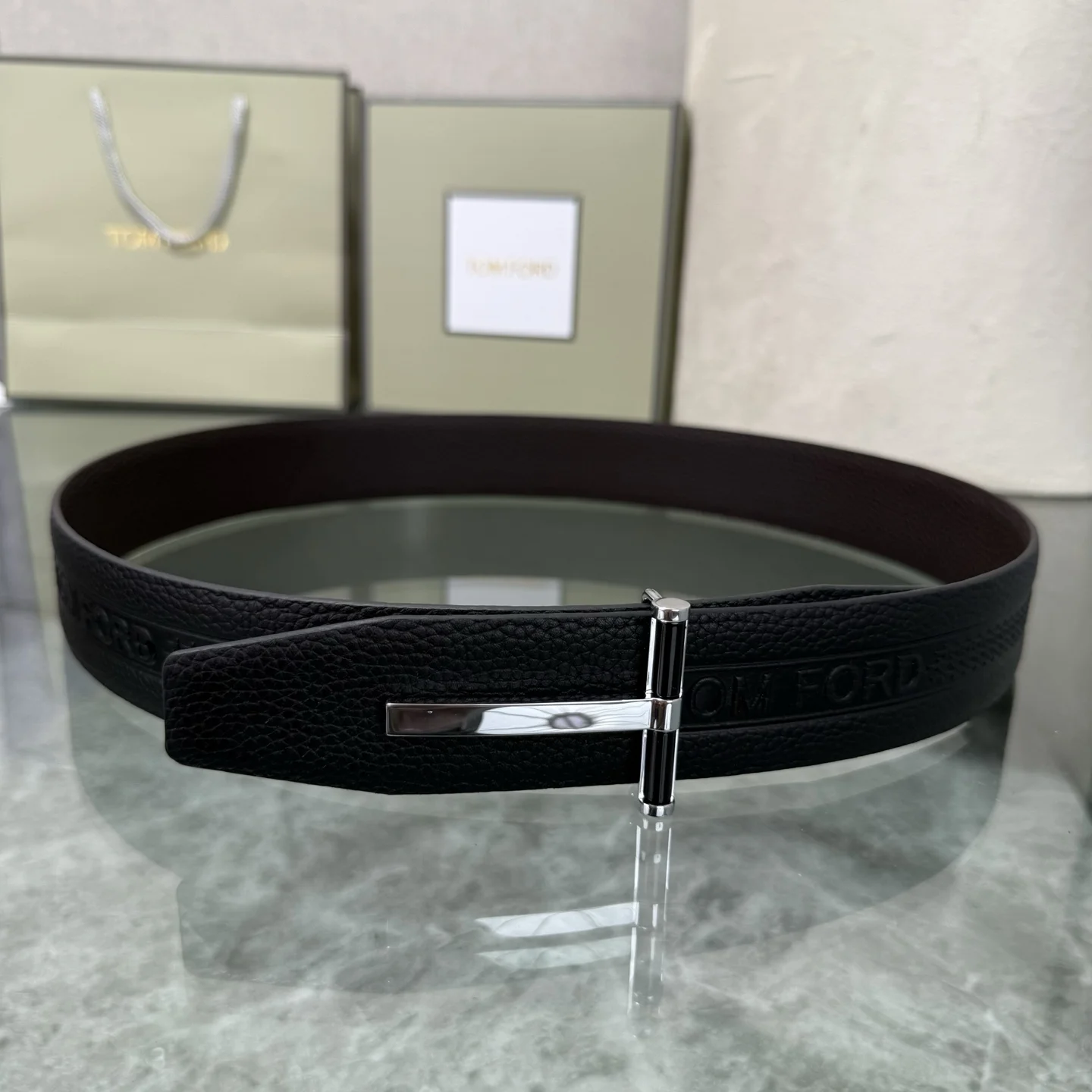TOM FORD Belts Black-Silver A80202609070379 - Image 3