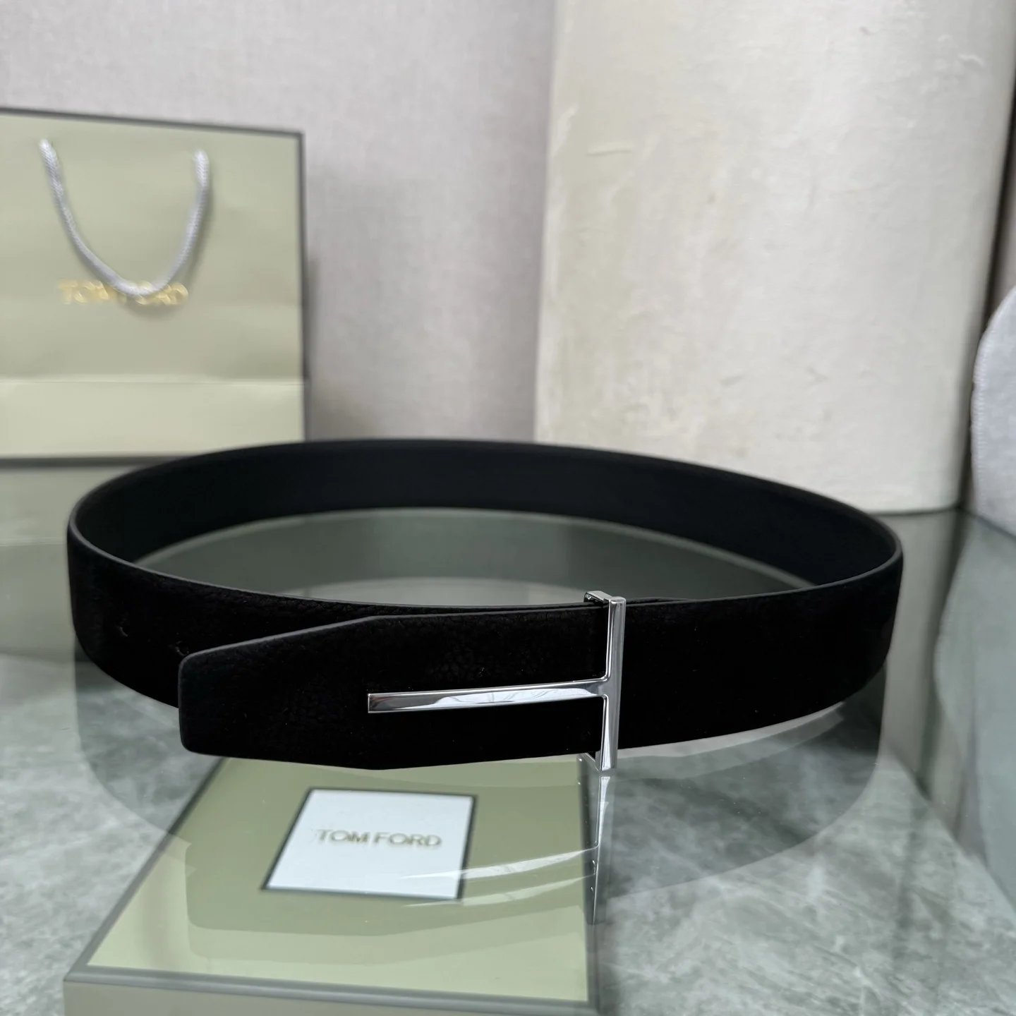 Alternative view of TOM FORD Belts Black-Silver A80202609070481