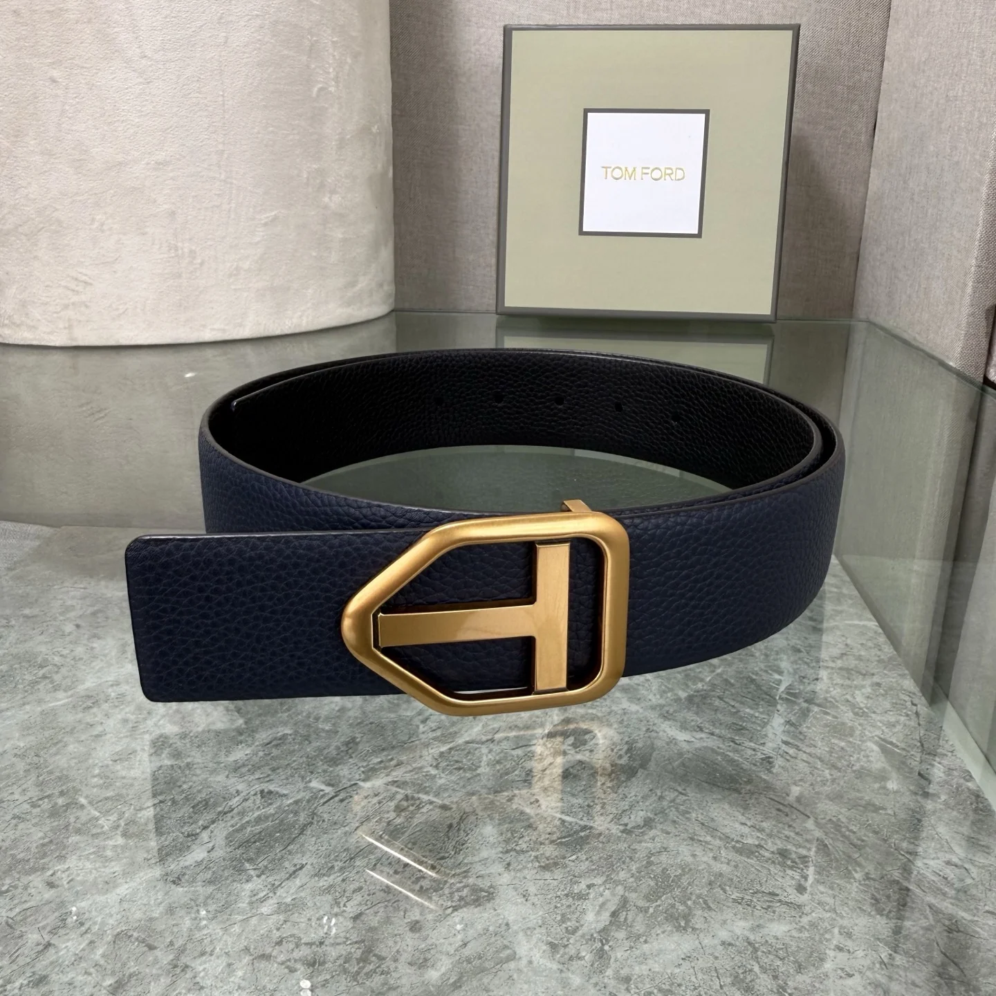 Alternative view of TOM FORD Belts Blue-Gold A70202609070158