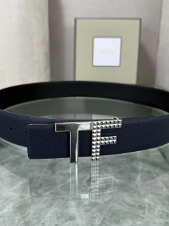 Alternative view of TOM FORD Belts Blue-Silver A70202609070113