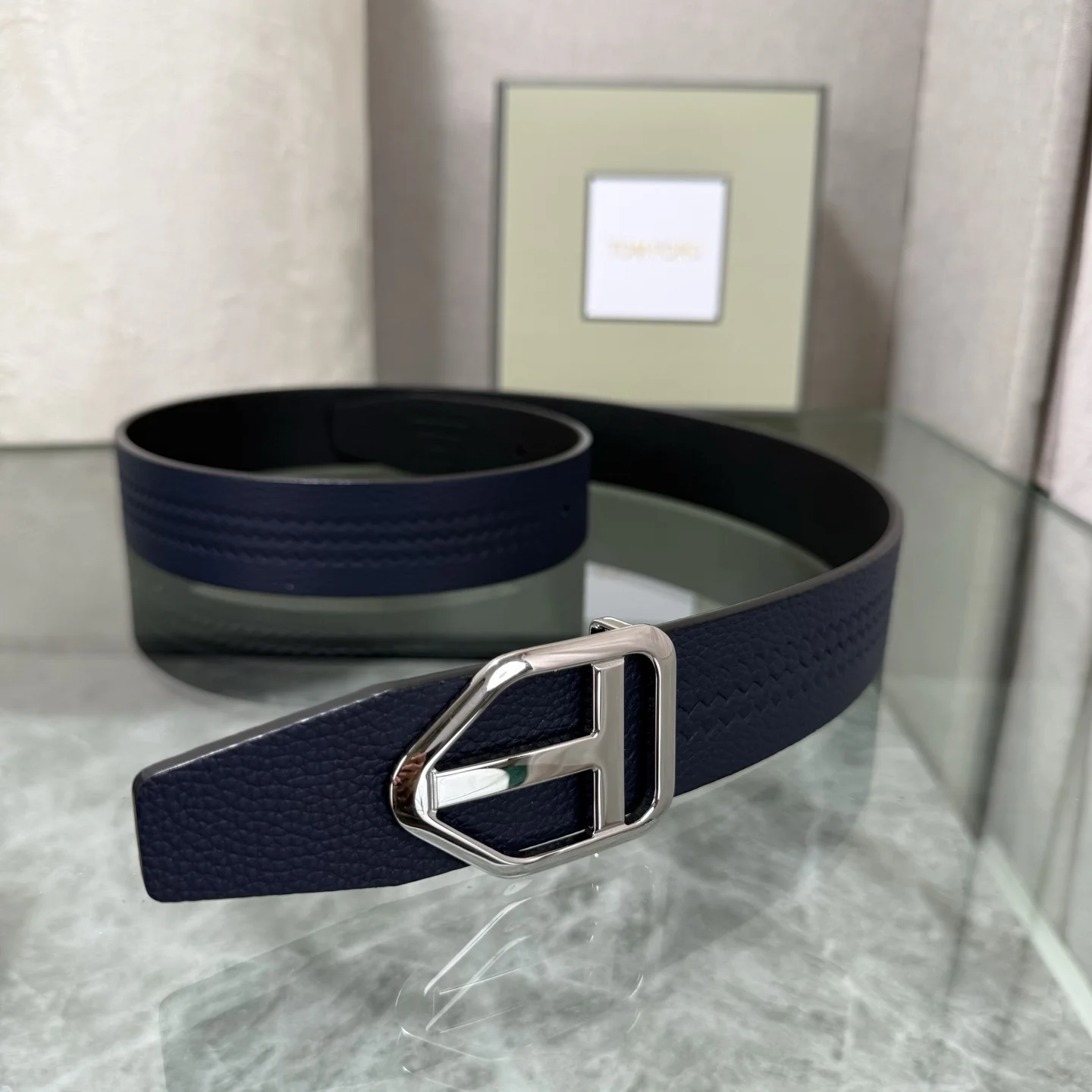 Alternative view of TOM FORD Belts Blue-Silver A70202609070144