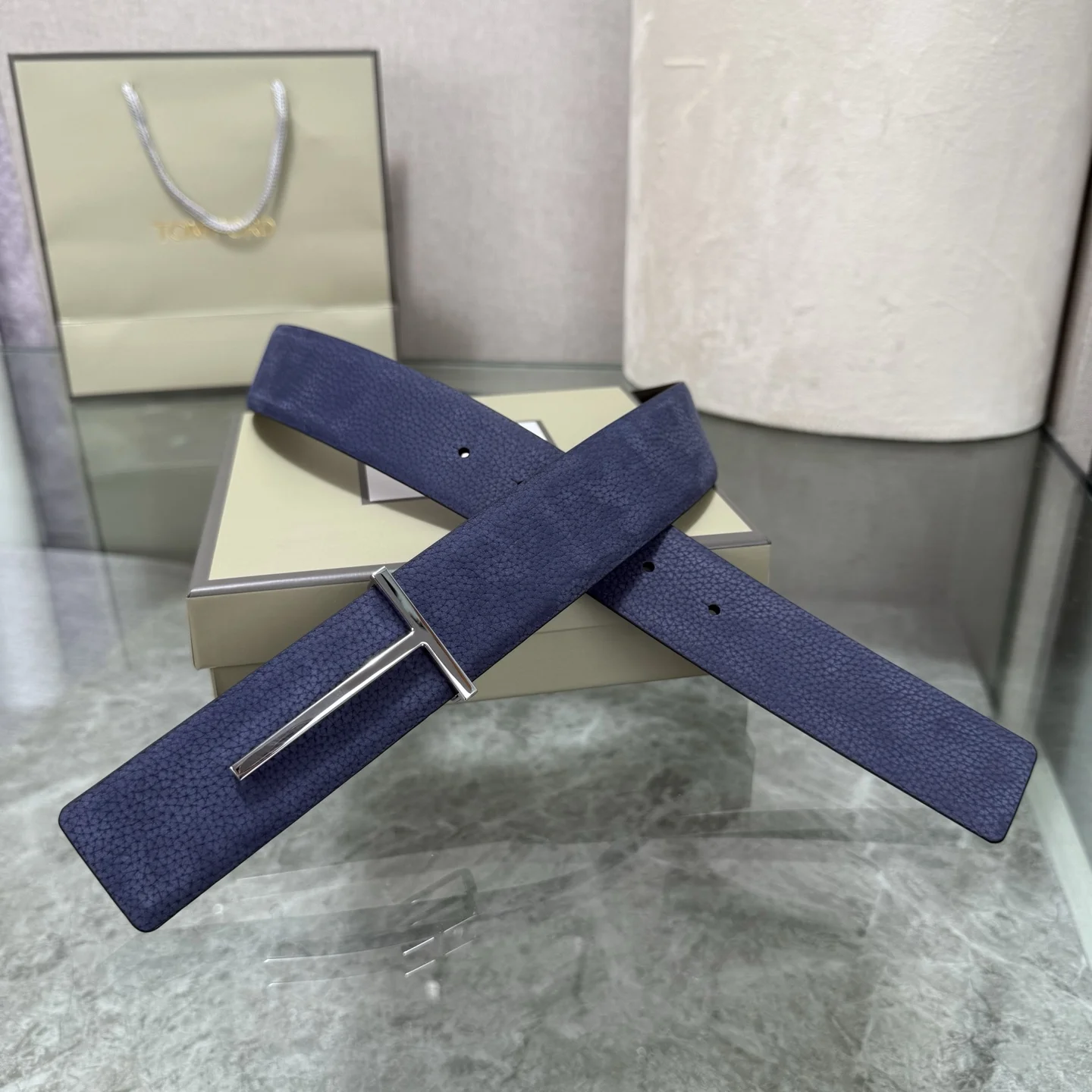 Alternative view of TOM FORD Belts Blue-Silver A70202609070358