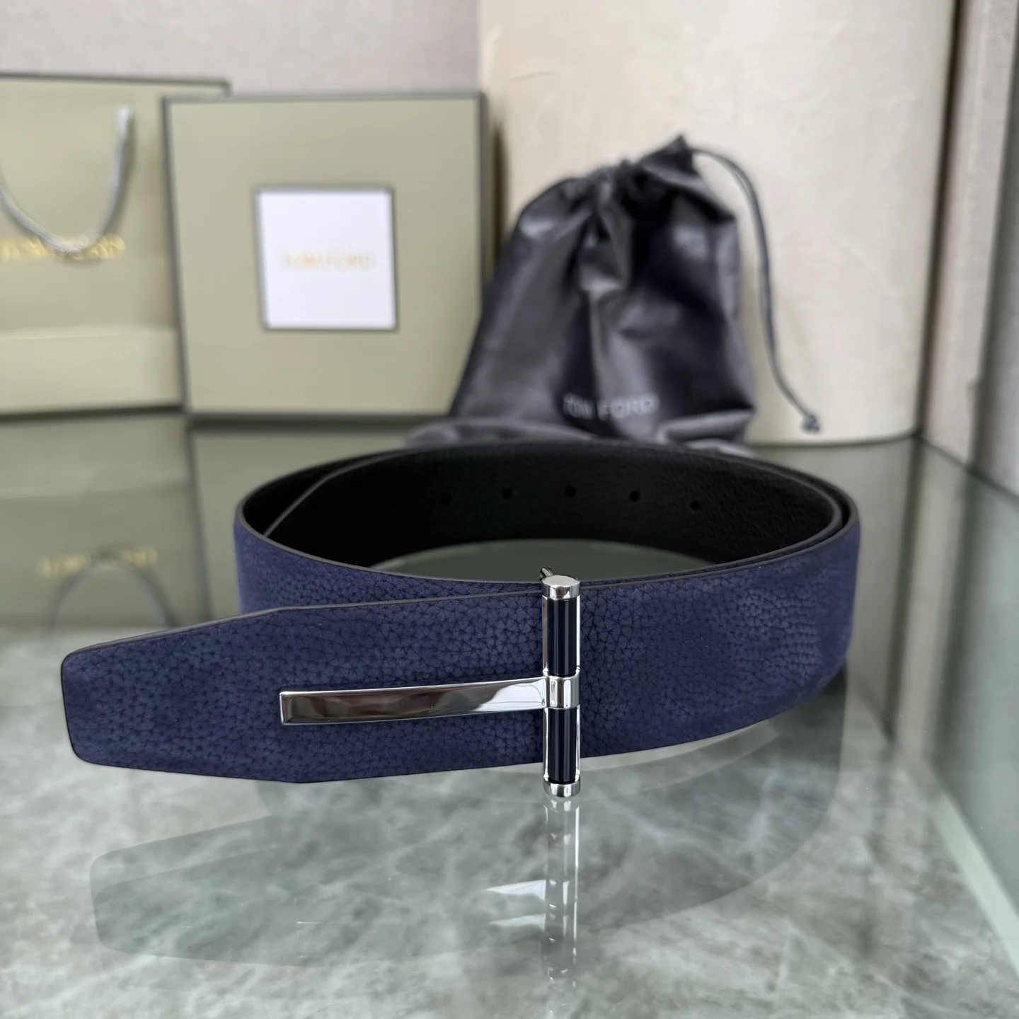 TOM FORD Belts Blue-Silver A70202609070385