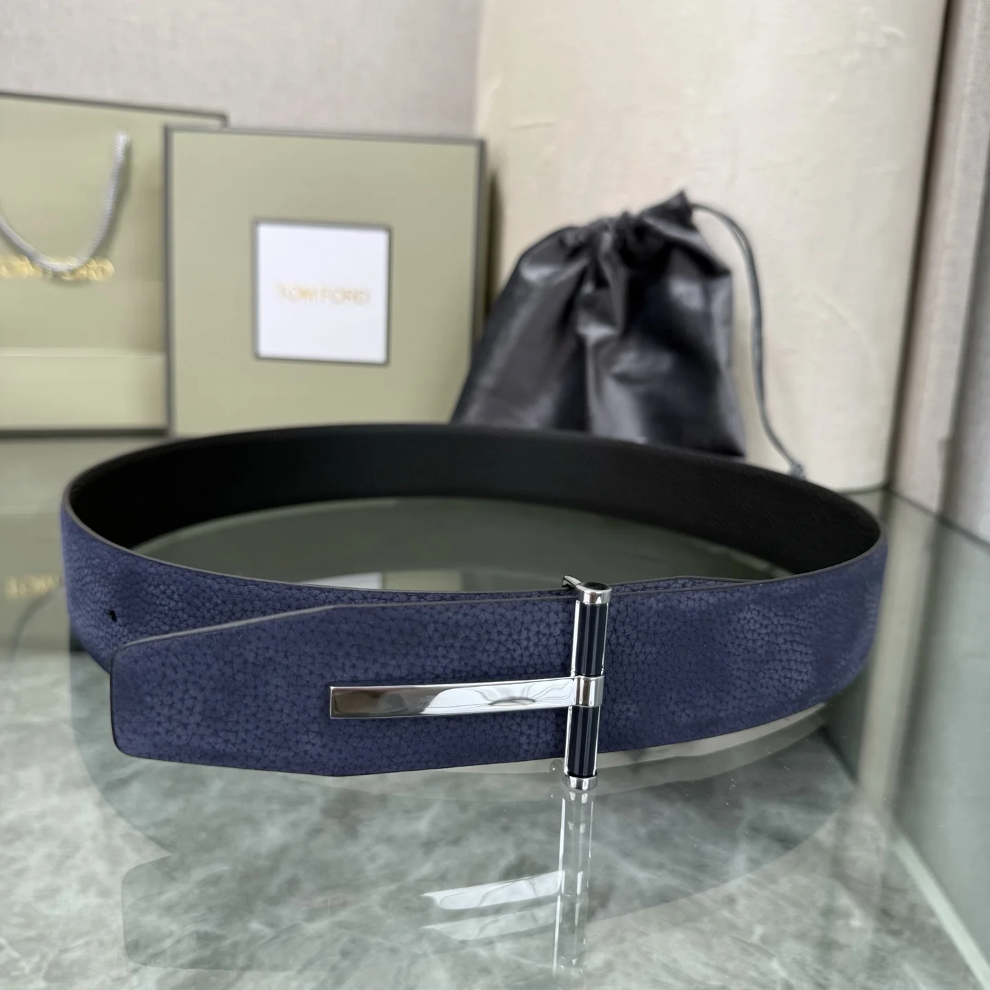Alternative view of TOM FORD Belts Blue-Silver A70202609070385