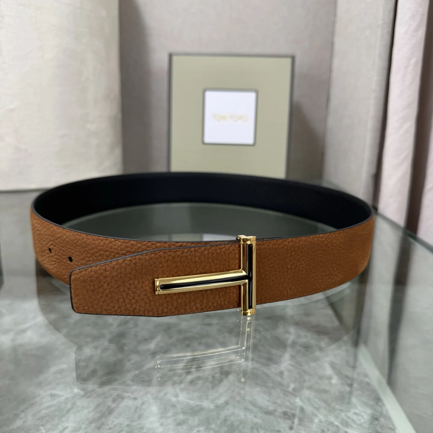 Alternative view of TOM FORD Belts Brown-Black-Gold A80202609070069