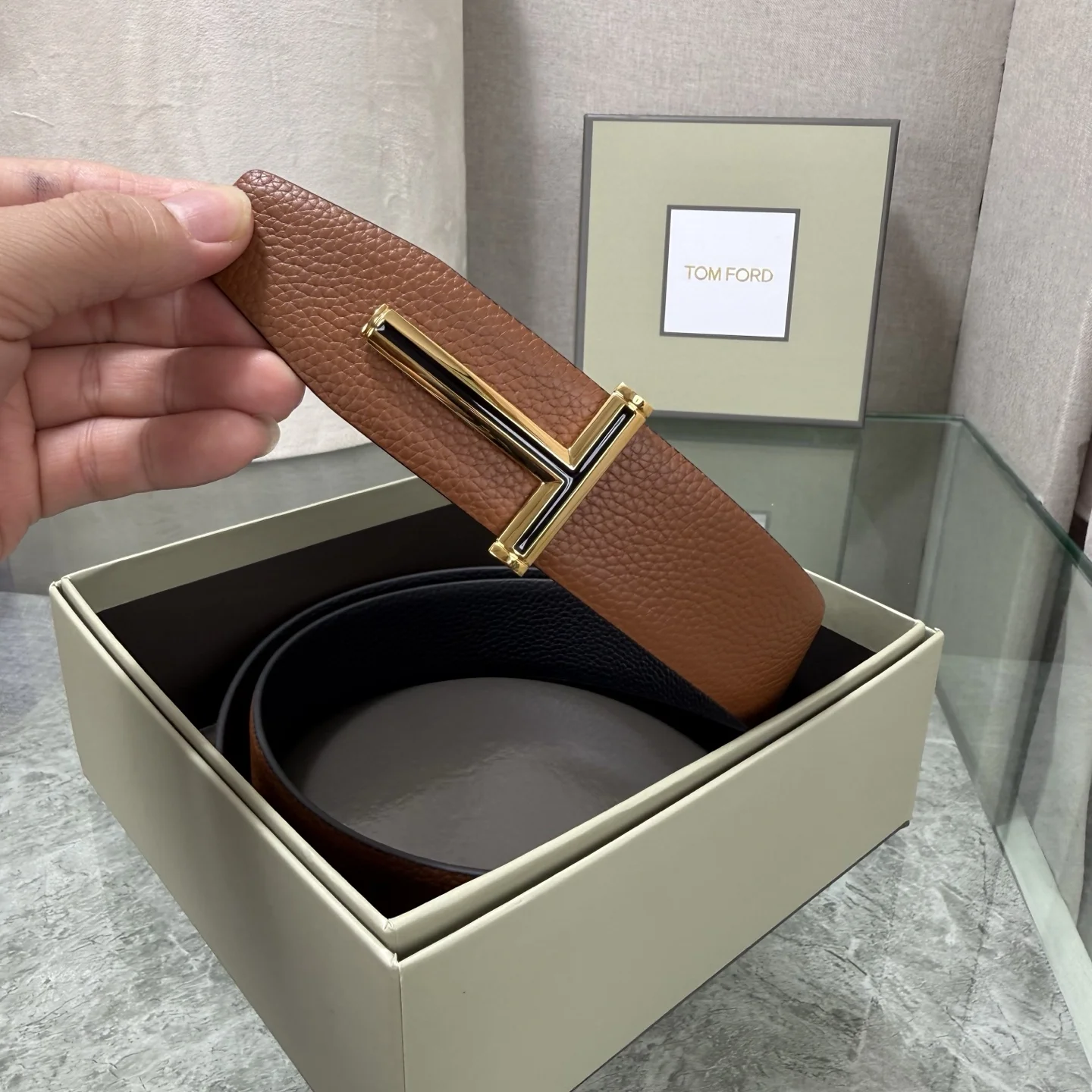 TOM FORD Belts Brown-Gold A70202609070072 - Image 7
