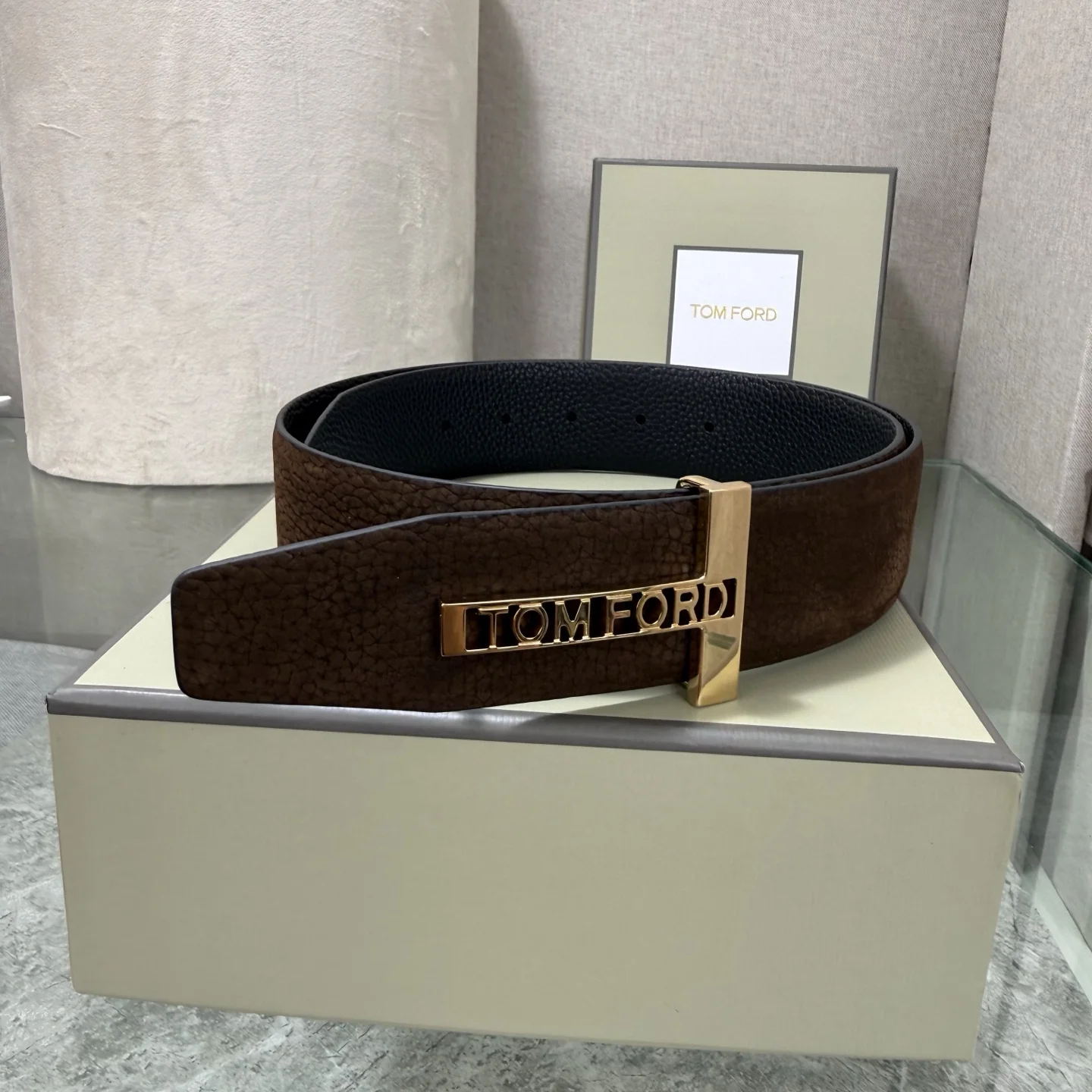 Alternative view of TOM FORD Belts Brown-Gold A70202609070138