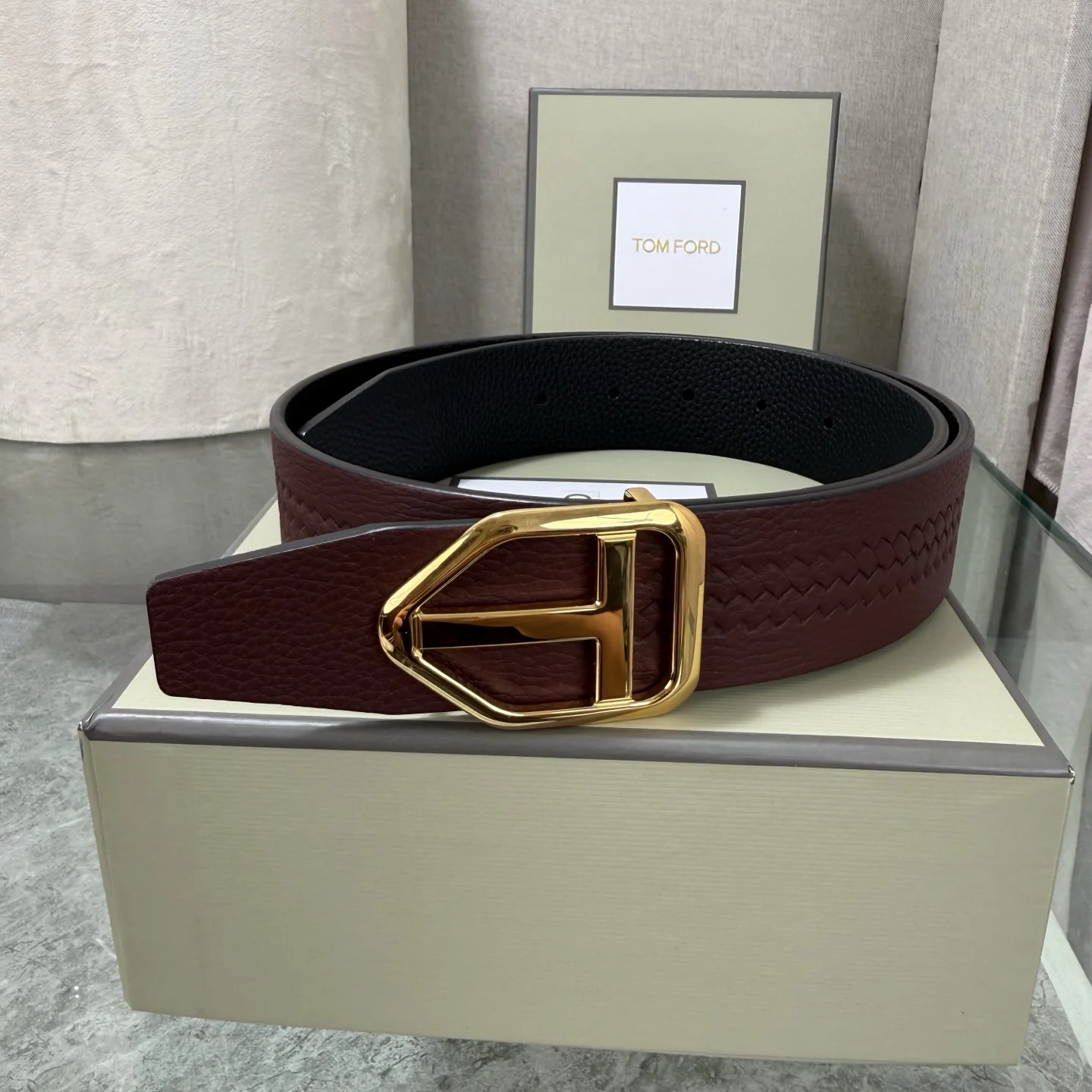 Alternative view of TOM FORD Belts Brown-Gold A70202609070143