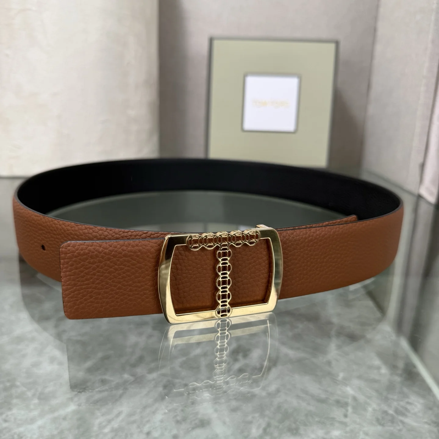 Alternative view of TOM FORD Belts Brown-Gold A70202609070148