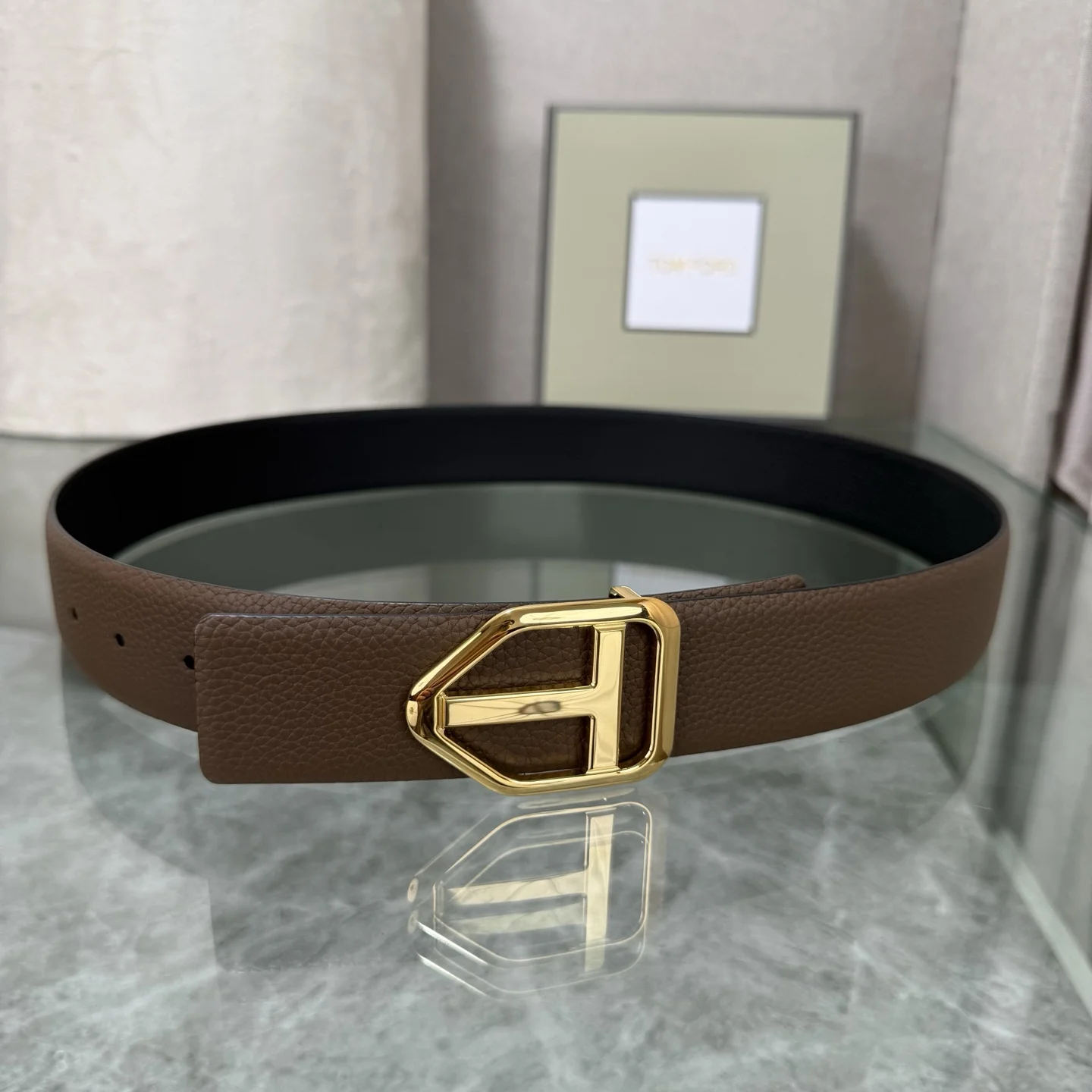 Alternative view of TOM FORD Belts Brown-Gold A70202609070160