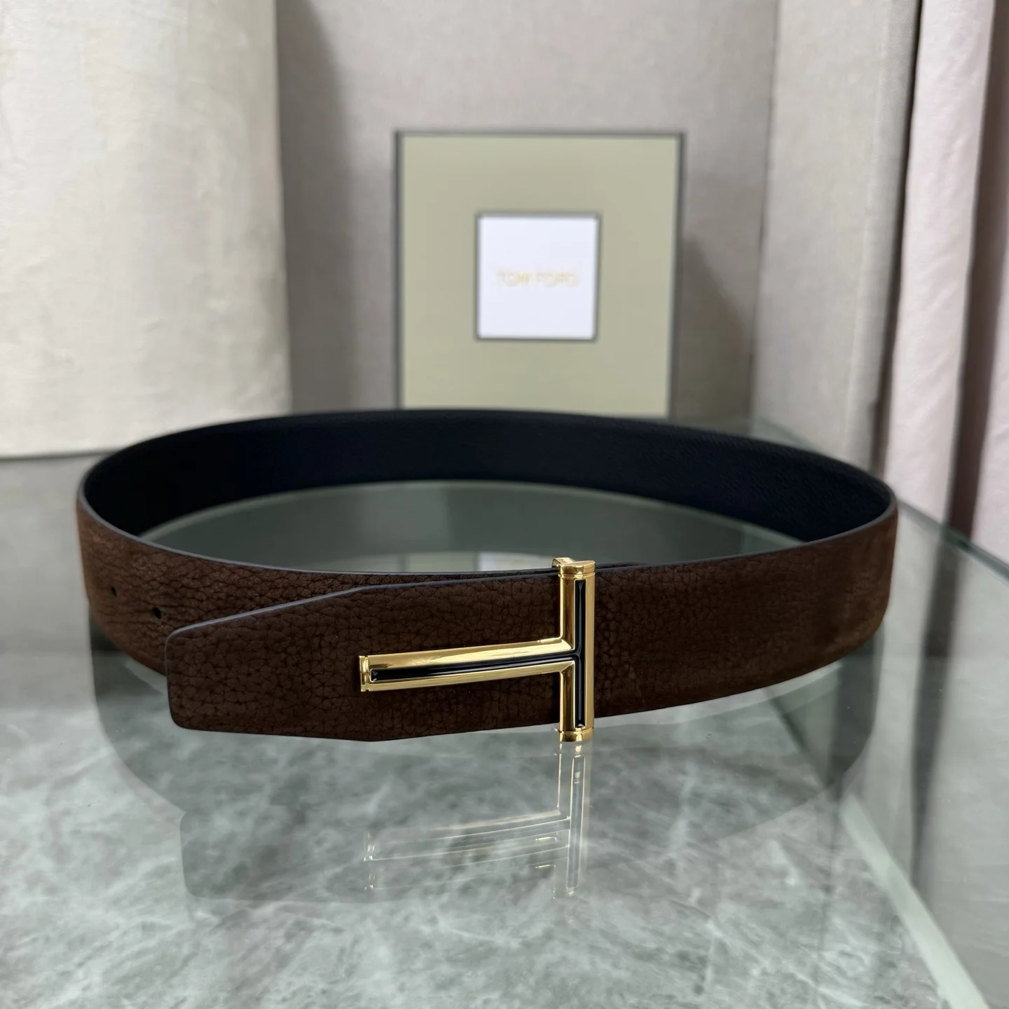 Alternative view of TOM FORD Belts Brown-Gold A80202609070067