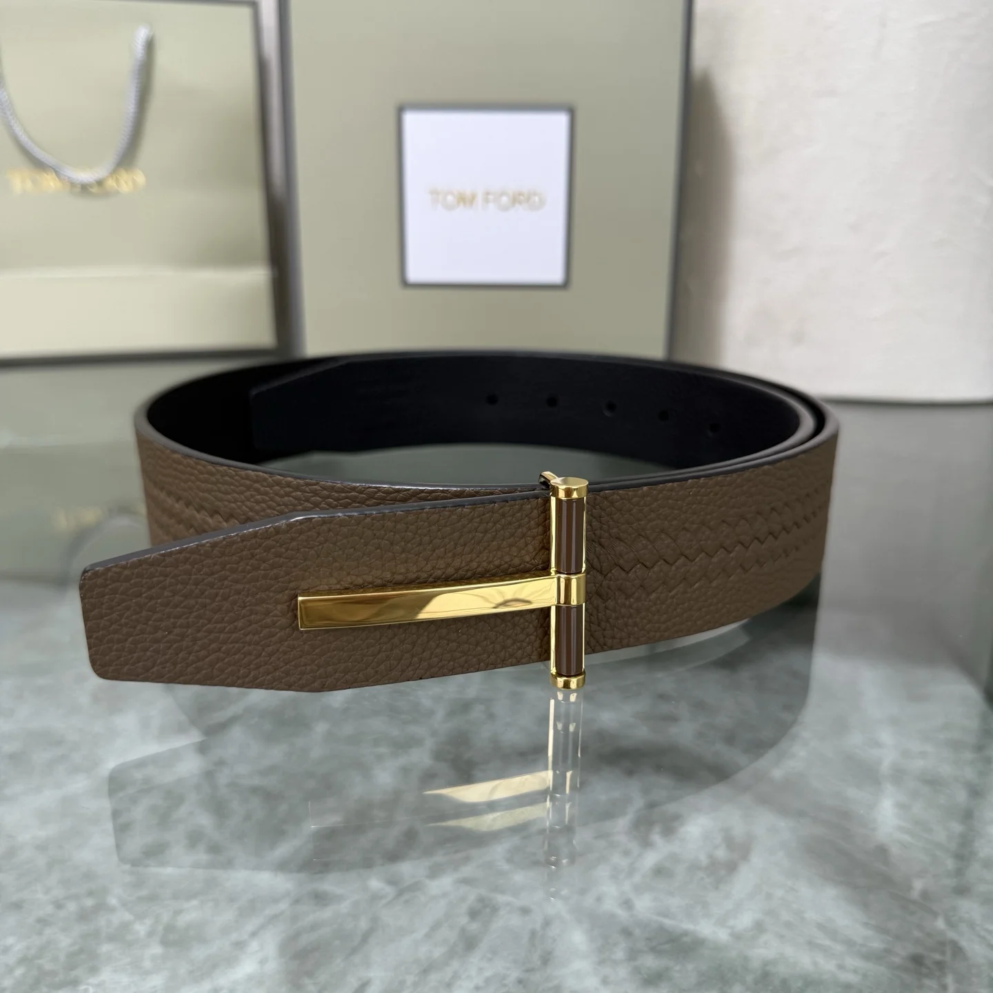 Alternative view of TOM FORD Belts Brown-Gold A80202609070489