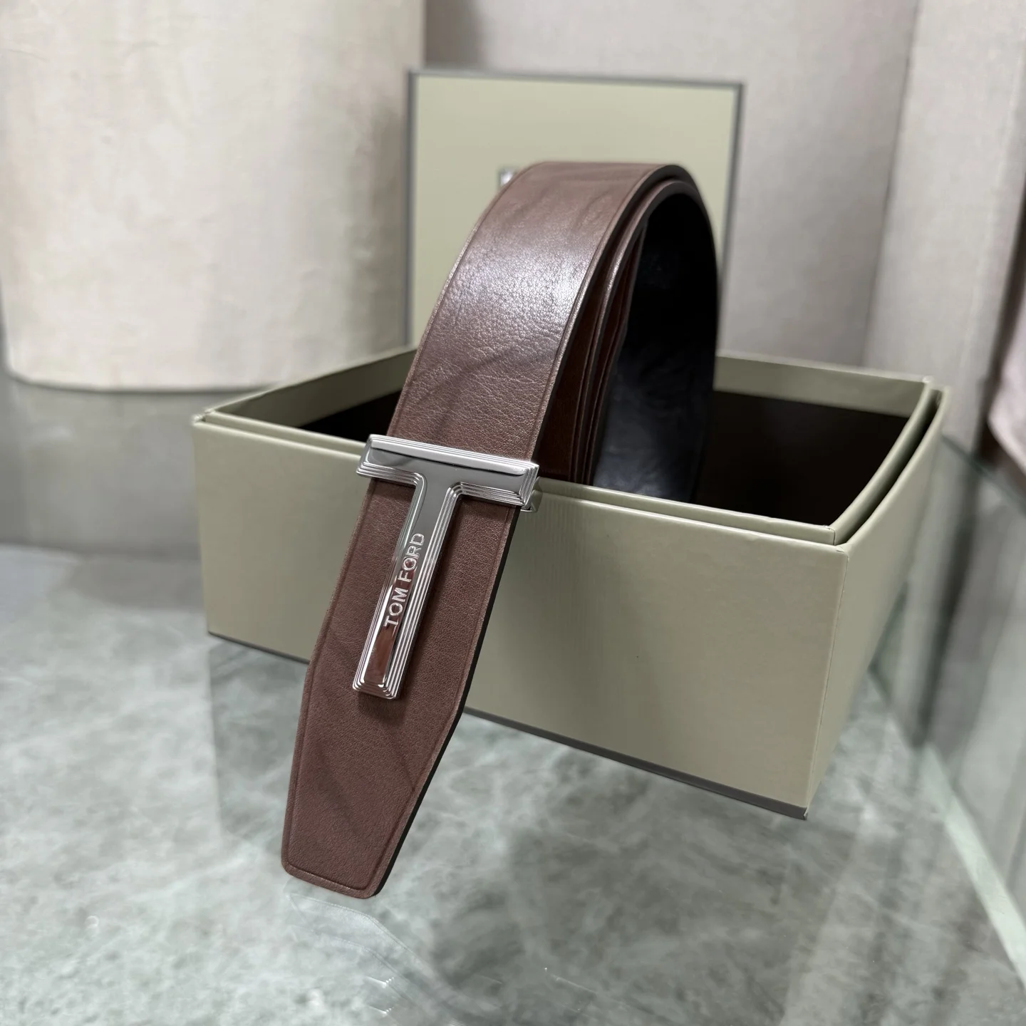 TOM FORD Belts Brown-Silver A70202609070111