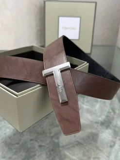 Alternative view of TOM FORD Belts Brown-Silver A70202609070111