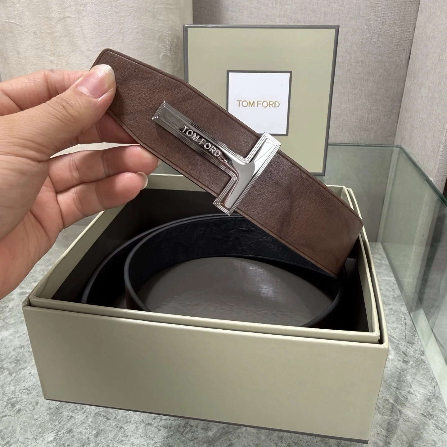 TOM FORD Belts Brown-Silver A70202609070111 - Image 8