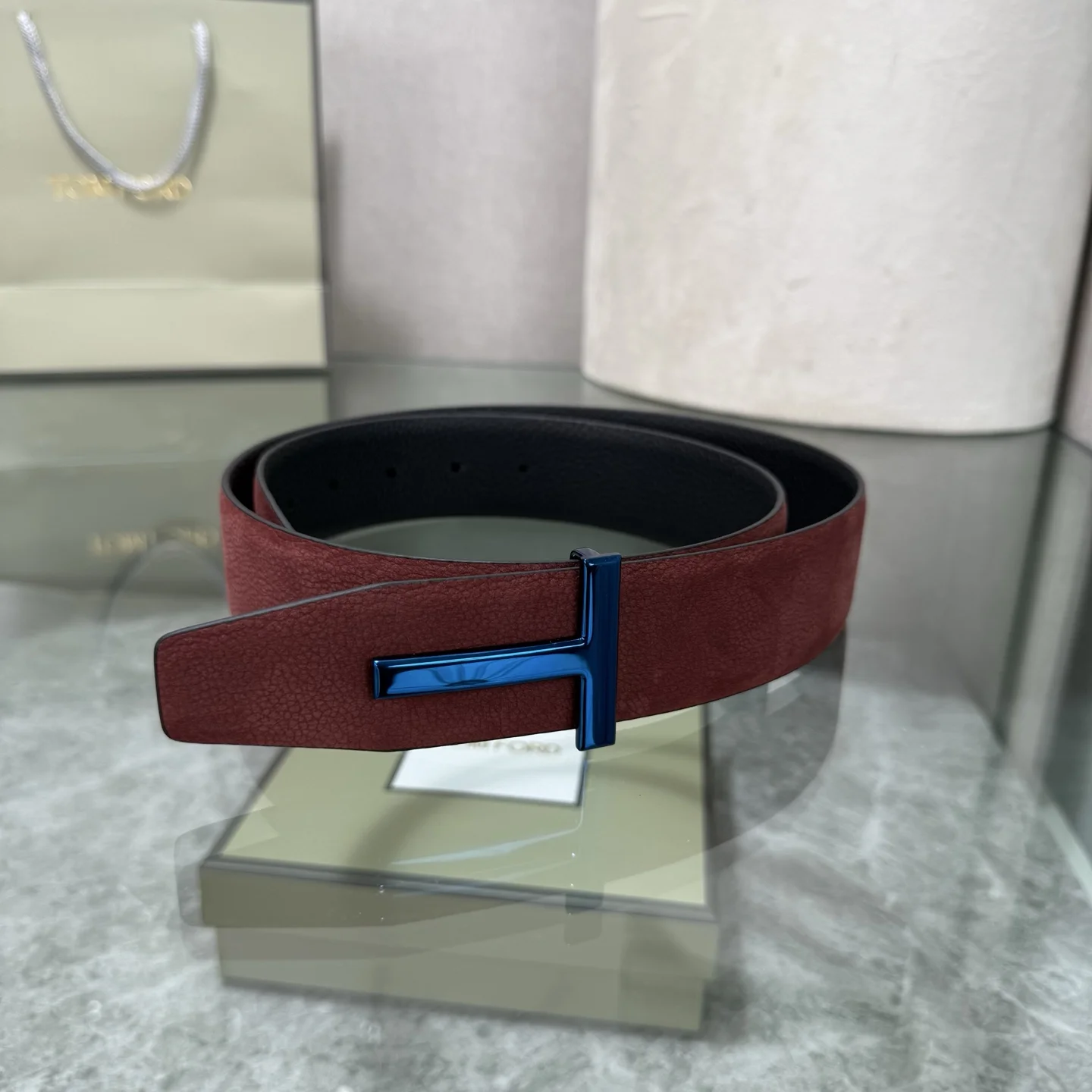TOM FORD Belts Burgundy-Blue A70202609070319