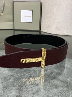 TOM FORD Belts Burgundy-Gold A70202609070422