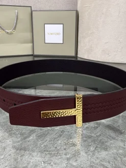 Alternative view of TOM FORD Belts Burgundy-Gold A70202609070422