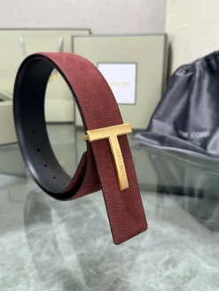 Alternative view of TOM FORD Belts Burgundy-Gold A70202609070460