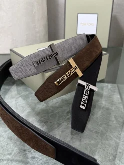TOM FORD Belts Calf Leather Black-Brown-Gray A70202609070139
