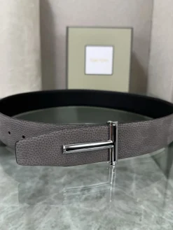 Alternative view of TOM FORD Belts Calf Leather Gray-Black A80202609070068