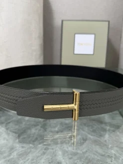 Alternative view of TOM FORD Belts Calf Leather Gray-Gold A70202609070013