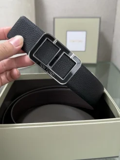 Alternative view of TOM FORD Belts Cowhide Leather Black-Silver A70202609070146
