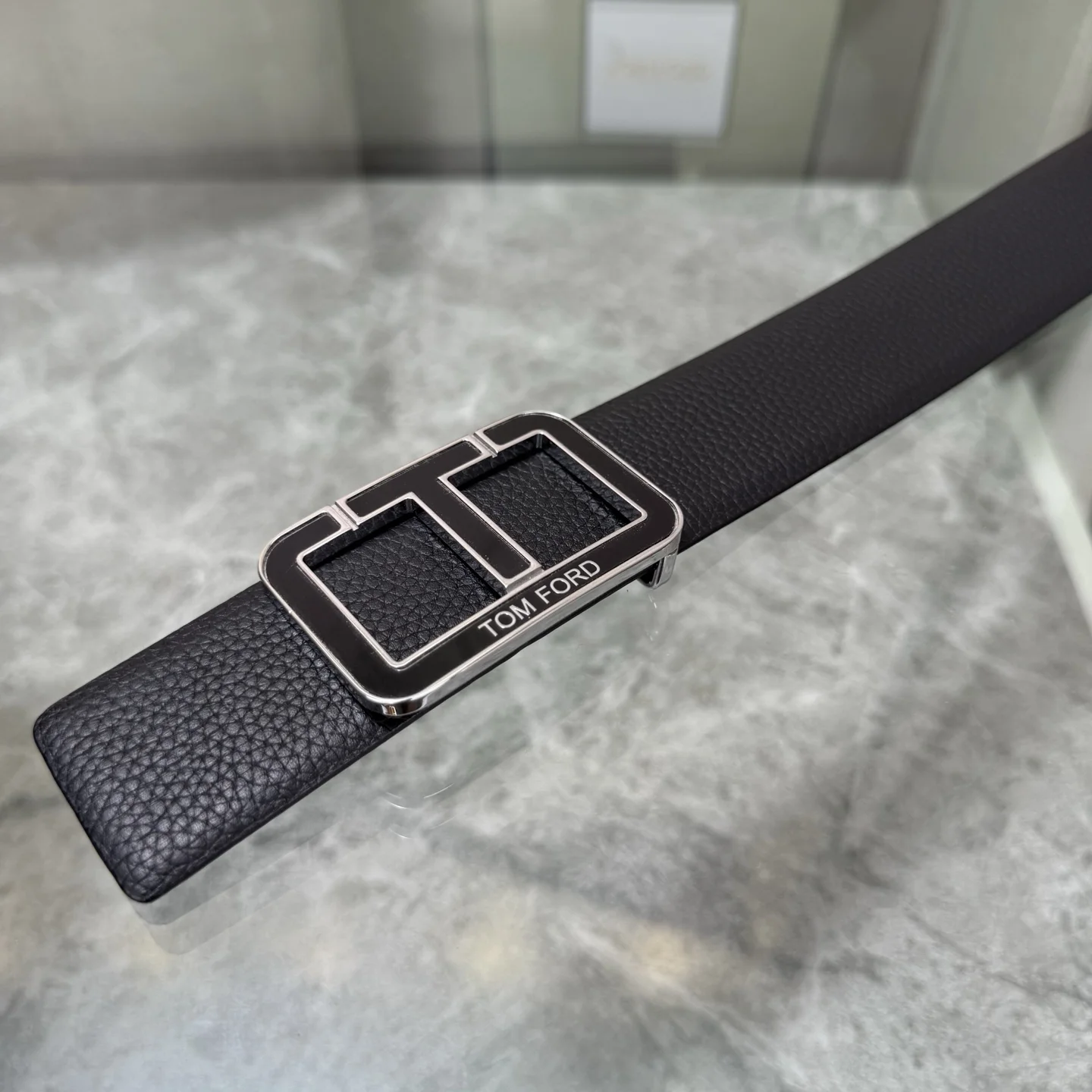 TOM FORD Belts Cowhide Leather Black-Silver A70202609070146 - Image 8