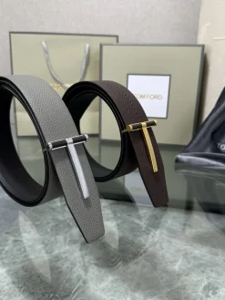 TOM FORD Belts Cowhide Leather Grey-Brown A80202609070485