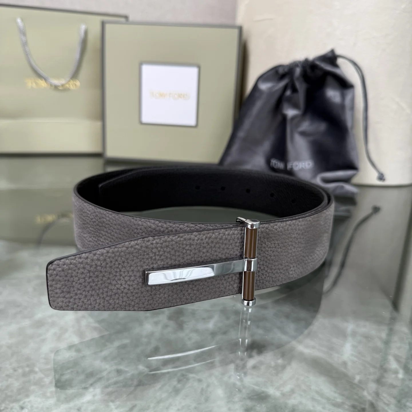 TOM FORD Belts Gray-Black A70202609070387 - Image 2