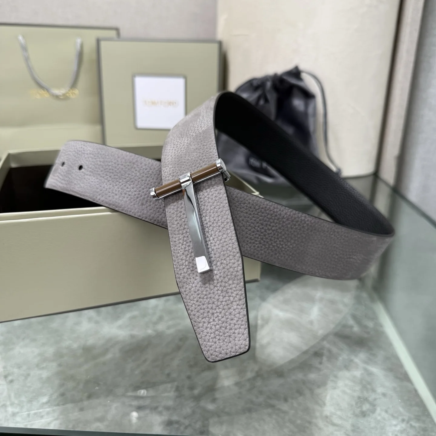 TOM FORD Belts Gray-Black A70202609070387 - Image 6