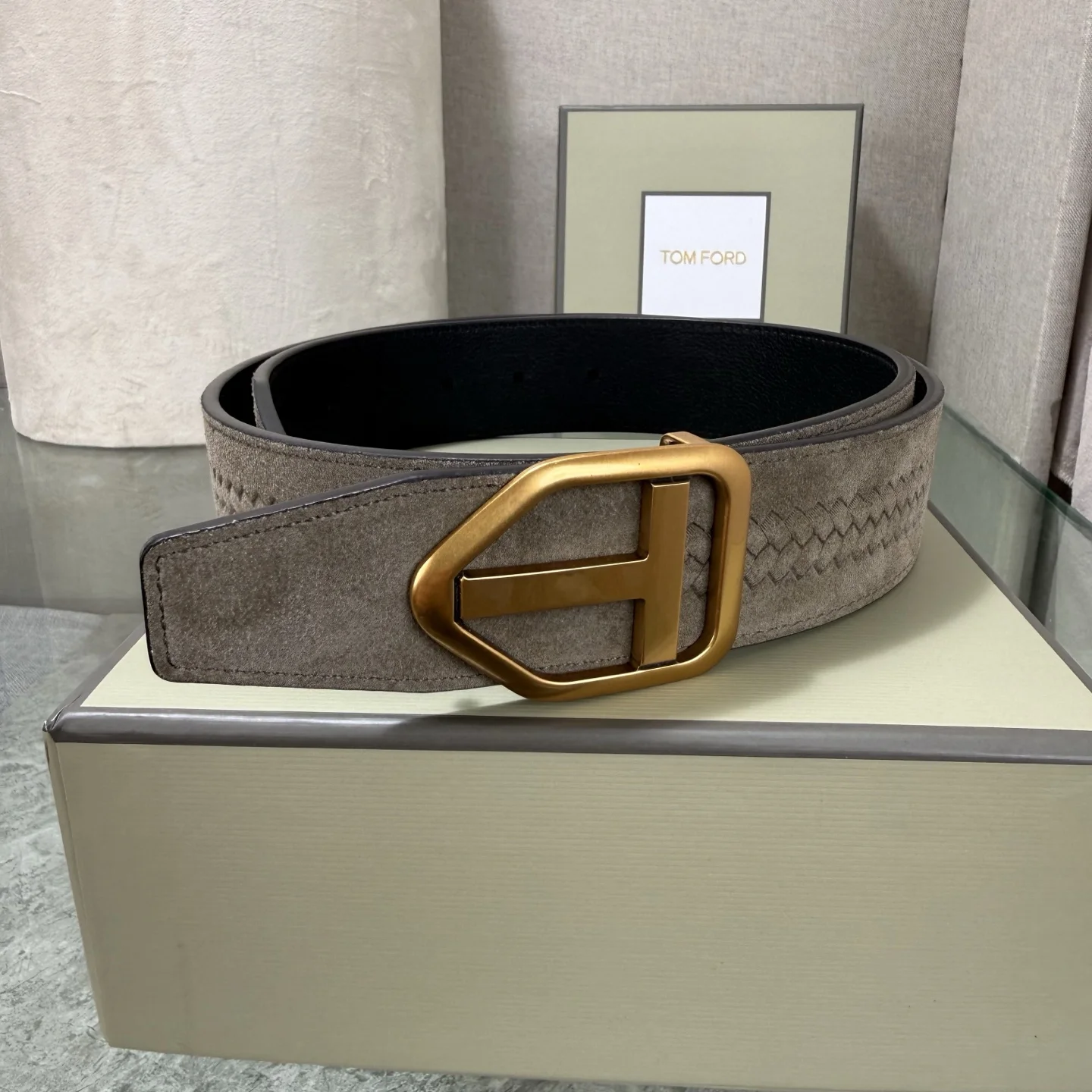 TOM FORD Belts Gray-Gold A70202609070140