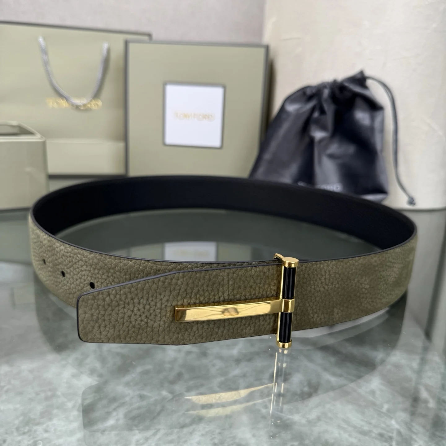 Alternative view of TOM FORD Belts Green-Gold A70202609070384