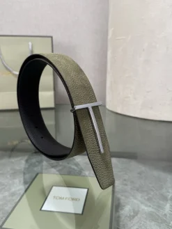Alternative view of TOM FORD Belts Green-Silver A80202609070484