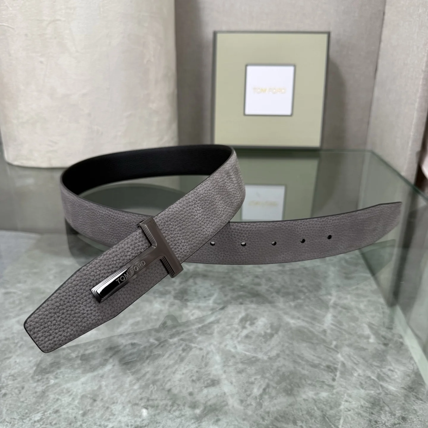 TOM FORD Belts Leather Gray-Black A70202609070254 - Image 7