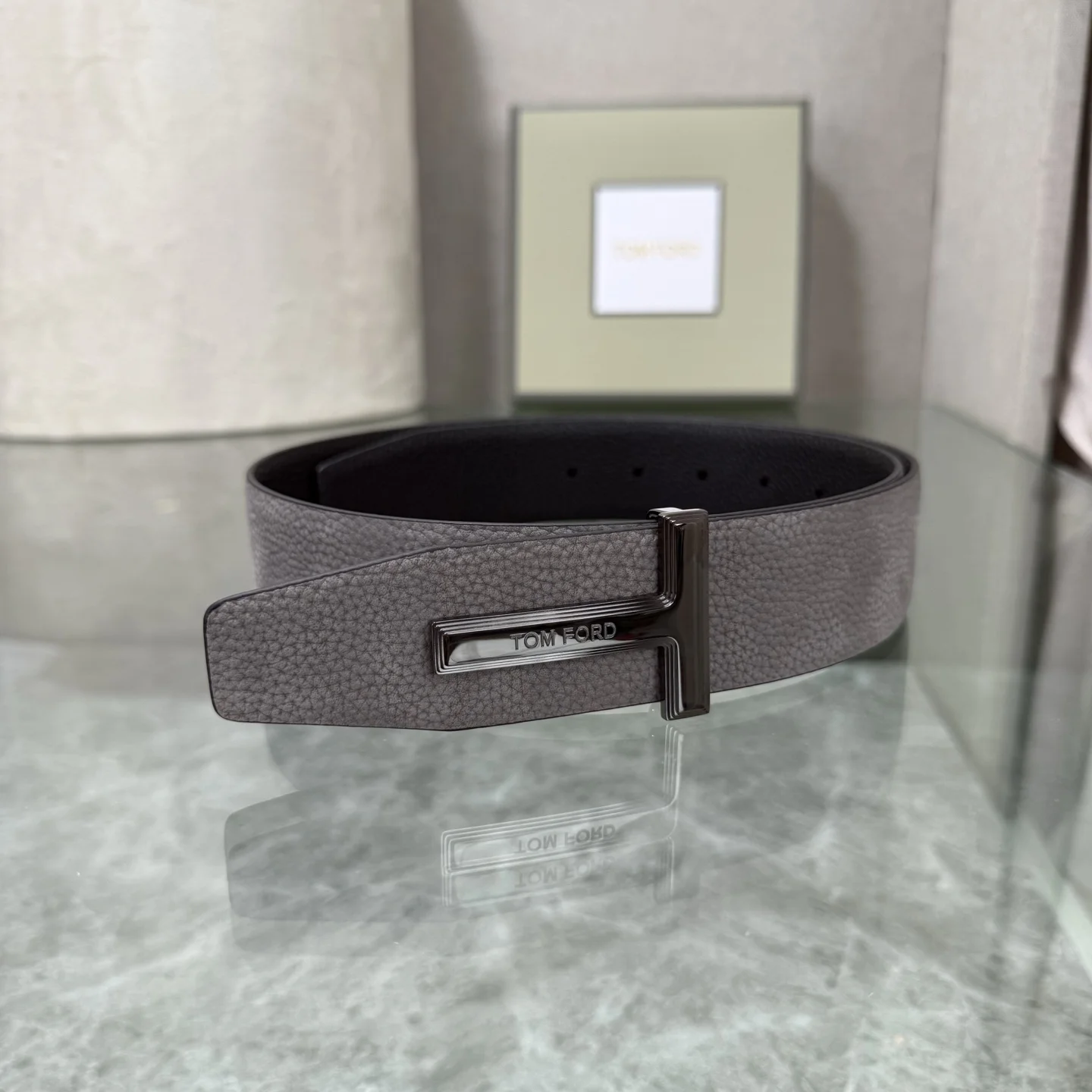 TOM FORD Belts Leather Gray-Black A70202609070254 - Image 9