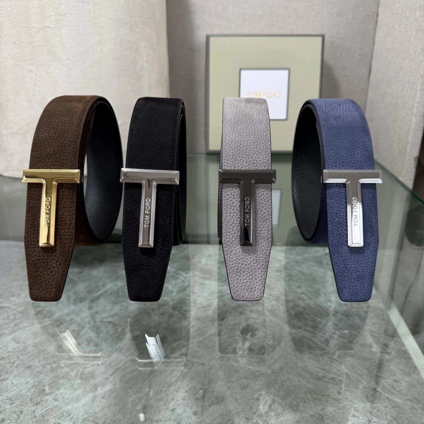 TOM FORD Belts Leather Gray-Black A70202609070254 - Image 10
